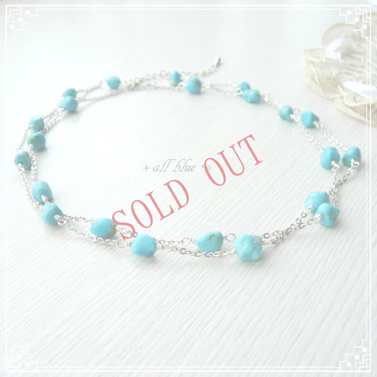 画像2: 第５チャクラ　３WAY【ありのままの自分を表現する・コミュニケーション・邪気祓い・イライラを沈める・ポジティブ・お守り】ターコイズ　タンブルカット　ステーションネックレス (2)